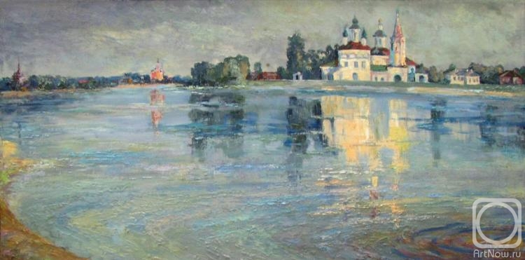 Zakharenka Aliaksandr. Evening over Sukhona