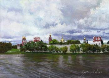 View of the Novodevichy monastery in June