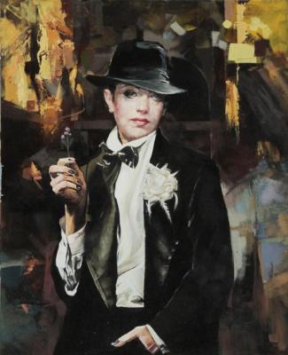 Картина «Девушка с цветком»