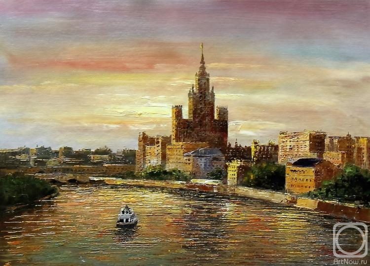 Vevers Christina. Moscow River. Sunset Effect
