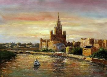 Moscow River. Sunset Effect. Vevers Christina
