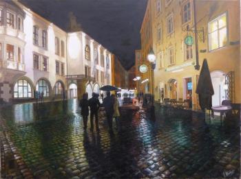 Walk.Munich at night. Obolsky leonid