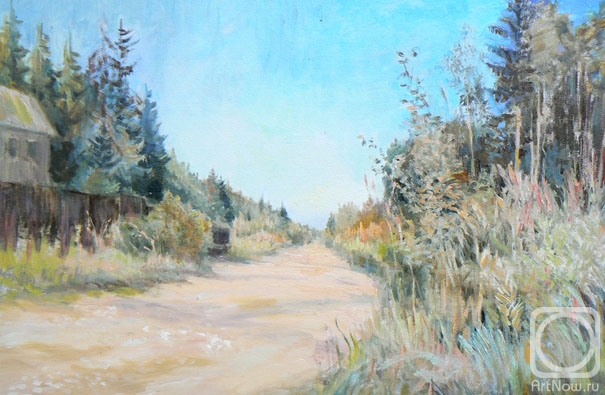 Malyusova Tatiana. The forest road in hot day