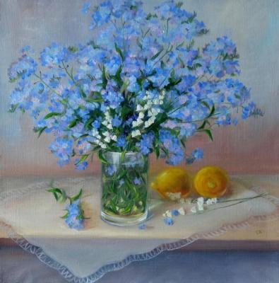 Картина «Незабудки и лимоны»