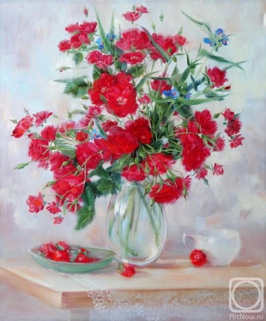 Razumova Svetlana. garden roses and strawberries