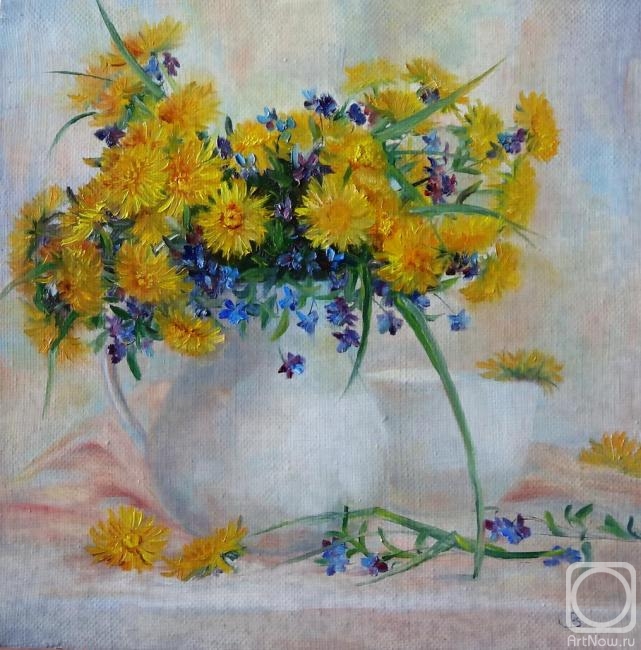 Razumova Svetlana. dandelions and violets