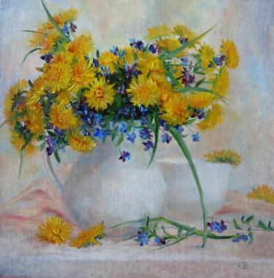 dandelions and violets. Razumova Svetlana