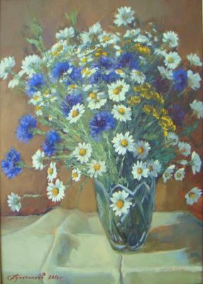 Daisies with cornflowers. Plotnikov Alexander