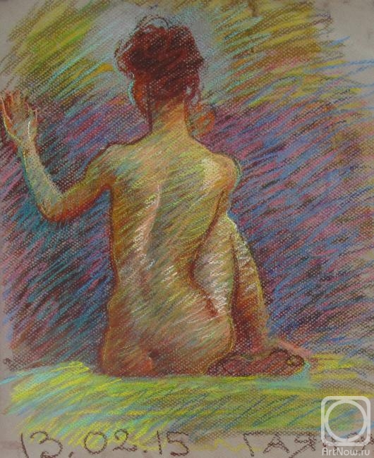 Dobrovolskaya Gayane. Nude from the back - 4