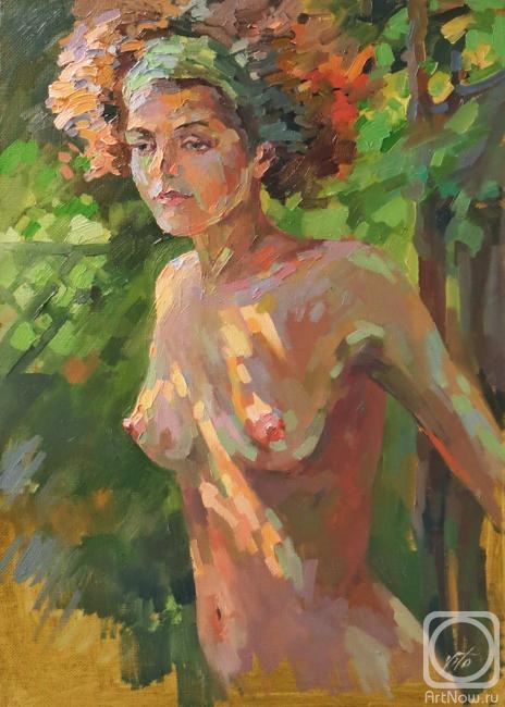 Chizhova Viktoria. Nude sketch EN plein air