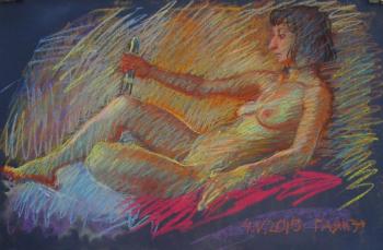 Painting Nude with a dagger. Dobrovolskaya Gayane