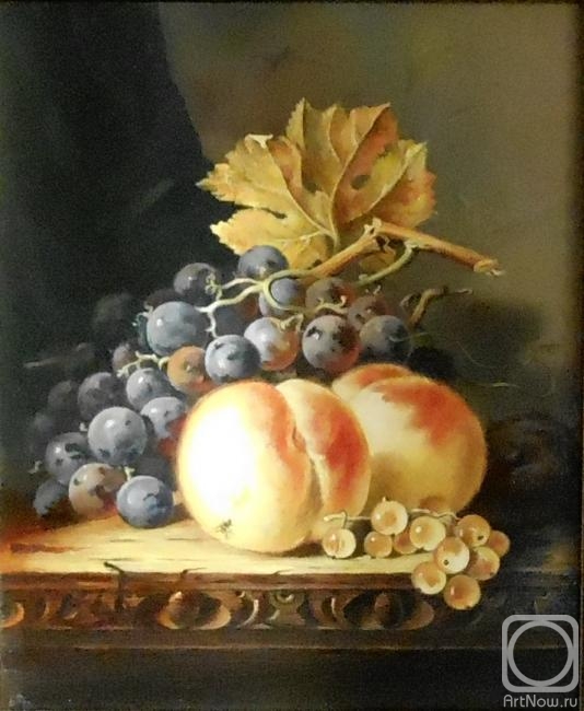 Vays Irina. Still life with peaches (copy Edward Ladell)