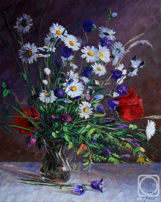 Krasovskaya Tatyana. Bouquet with daisies 2