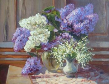 Bouquet of lilacs with lilies of the valley. Plotnikov Alexander