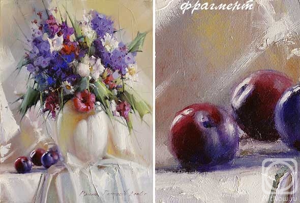 Gappasov Ramil. Still-life with plums