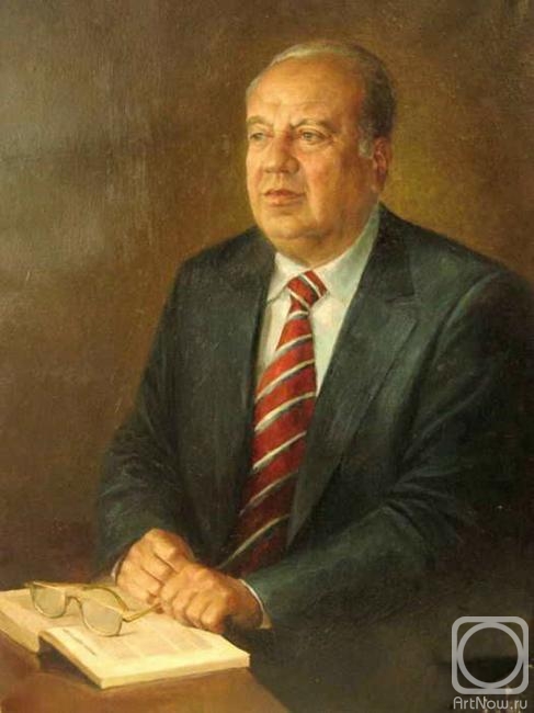 Shustin Vladimir. Portrait of a man with a book