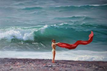 Girl and the sea. Kovalev Yurii