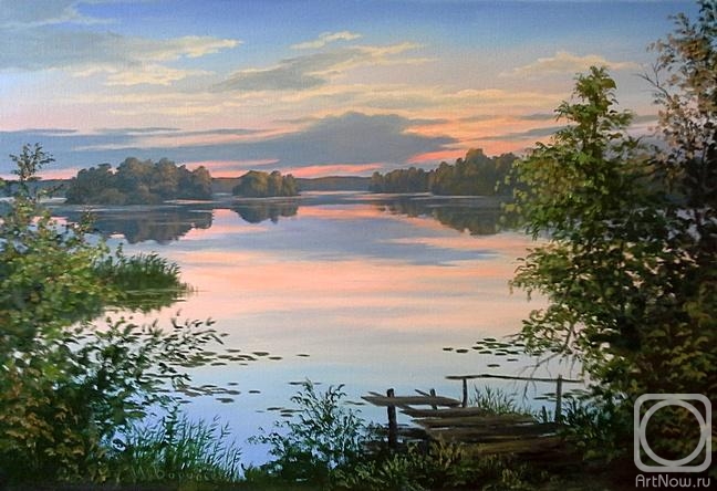 Vorobyev Igor. In the land of the lakes. Evening