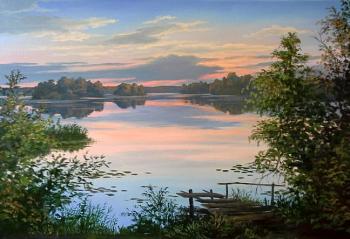 In the land of the lakes. Evening. Vorobyev Igor
