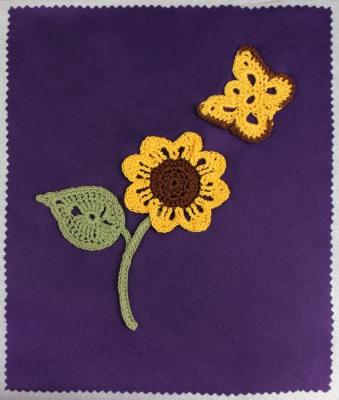 Sunflower and butterfly (Crochet). Deynega Tatyana