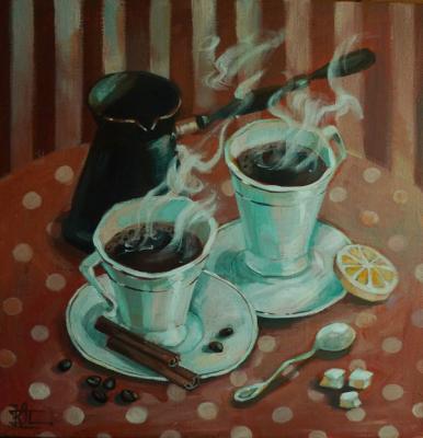 Coffee with cinnamon and lemon (). Panina Kira