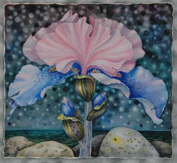 Iris. A series "Flowers by the sea" (Flower On The Water). Rybakova Ekaterina