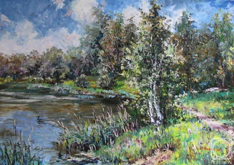 Kruglova Svetlana. Birches at the pond