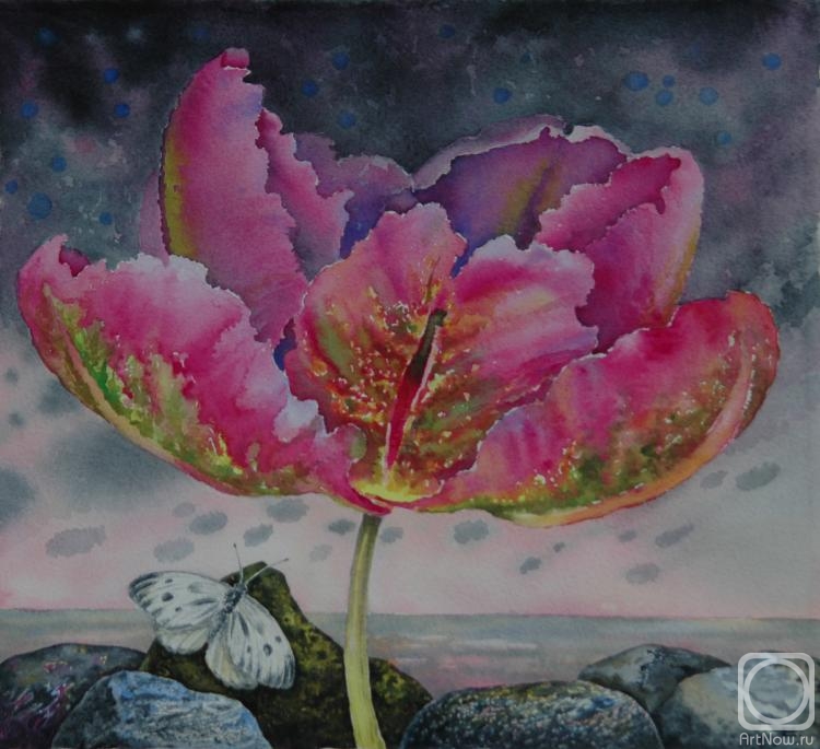 Rybakova Ekaterina. Tulip. A series "Flowers by the sea"