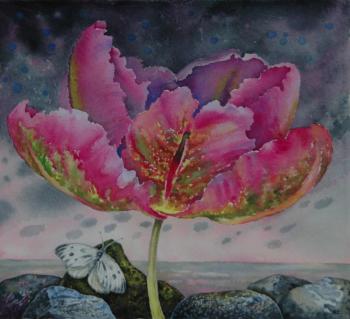 Tulip. A series "Flowers by the sea". Rybakova Ekaterina