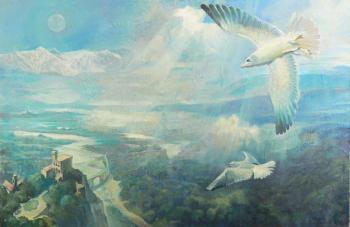 Flying seagull (Landscape From A Height). Bespalov Igor