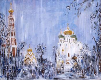 Snow in novodevichy Monastery
