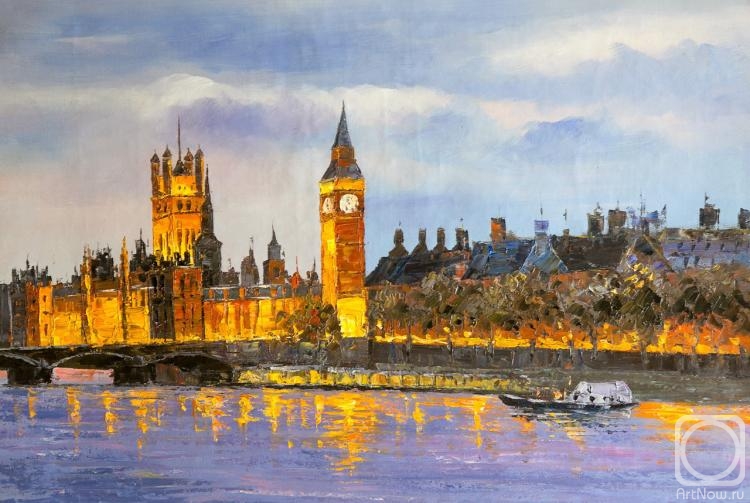 Vevers Christina. London. Palace of Westminster from Thames