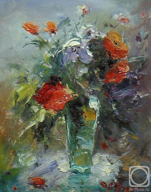 Vevers Christina. Bouquet with red flowers