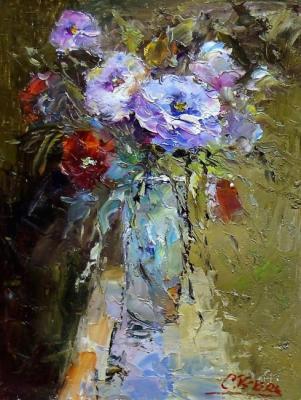 Bouquet with blue flowers. Vevers Christina