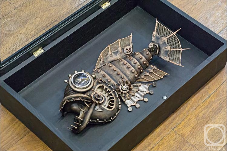 Shevchenko Igor. Exhibit panels Mechanical fish 2