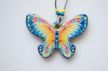 medallion "A butterfly in blue"