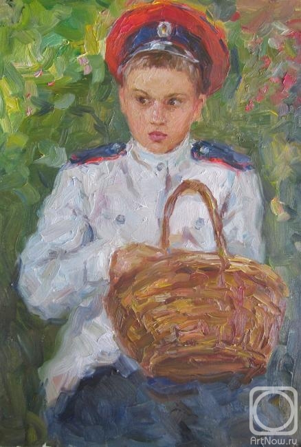 Портрет мальчика с карзиной» картина Шплатовой Татьяны маслом на холсте —  купить на ArtNow.ru