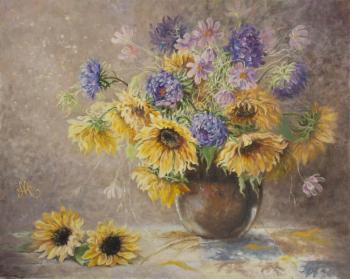 Bouquet with sunflowers. Abramova Anna