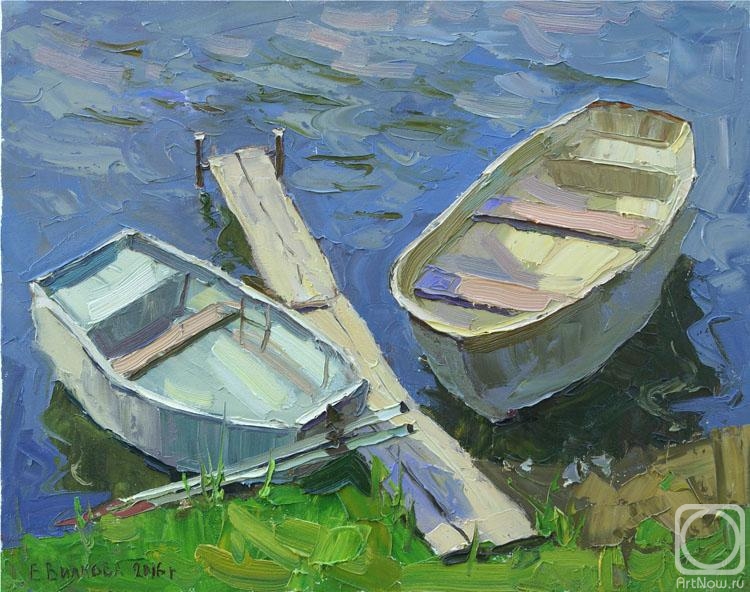 Vilkova Elena. Boats and bridge