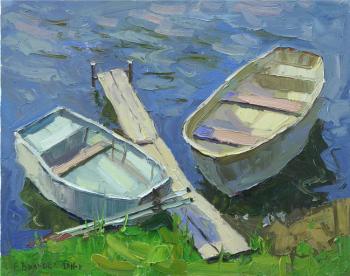 Boats and bridge. Vilkova Elena