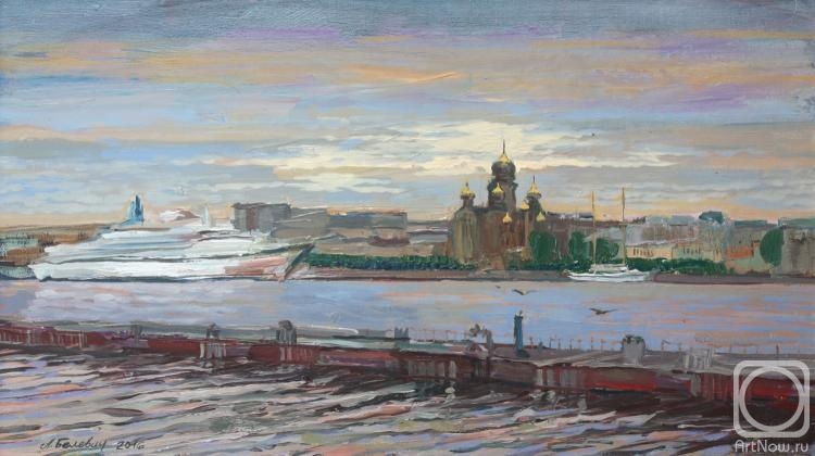 Belevich Andrei. View at the Uspensky Cathedral from Angliyskaya embankment