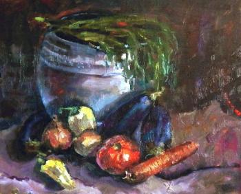 still life with vegetables (A Parsley). Silaeva Nina