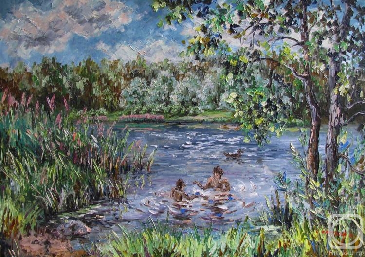 Kruglova Svetlana. Swimming in the pond