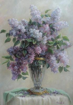 Lilacs in a crystal vase. Panov Aleksandr