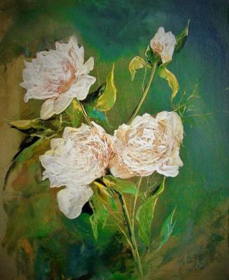 Cream peonies (Painting For The Wall). Lednev Alexsander