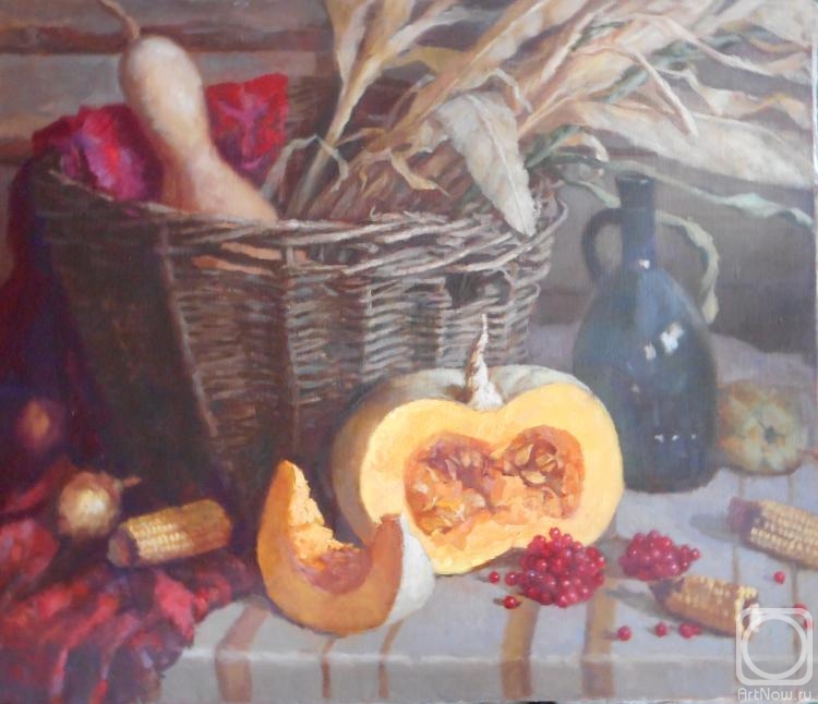 Saprunov Sergey. Still life with wicker basket