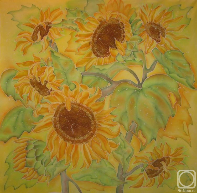 Serduk Galina. Scarf "Sunflowers"