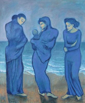 Three women at se sea beach. Ixygon Sergei