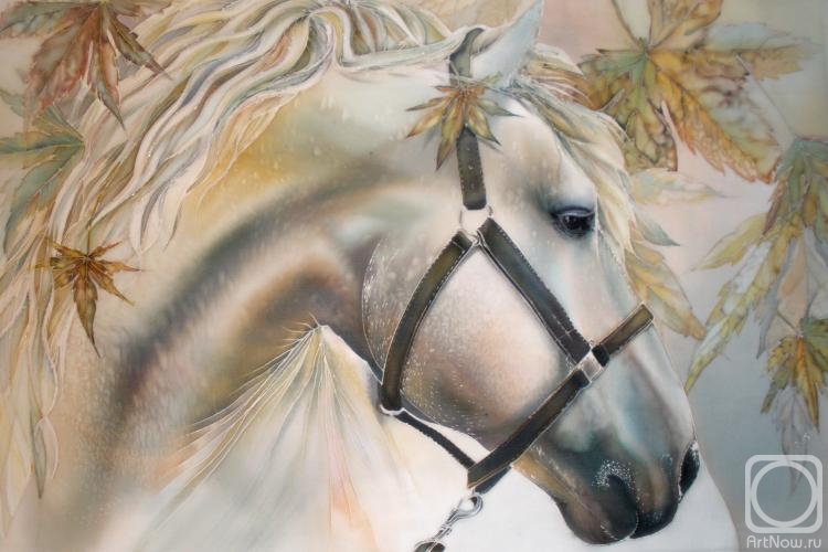Kuharenko Kristina. The white horse from the "Breath of autumn" 2