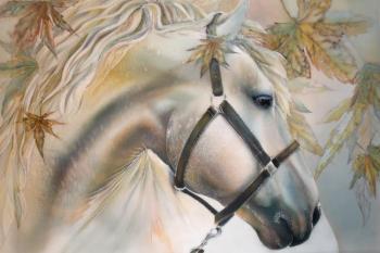 The white horse from the "Breath of autumn" 2. Kuharenko Kristina